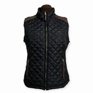 Oso Casuals Black Quilted Vest Woman Size L